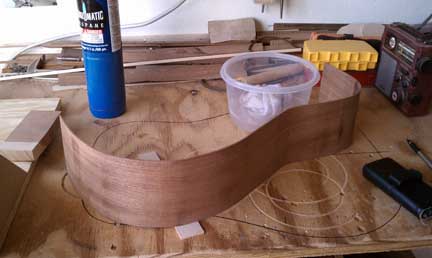 Side bending for a handmade classical guitar body
