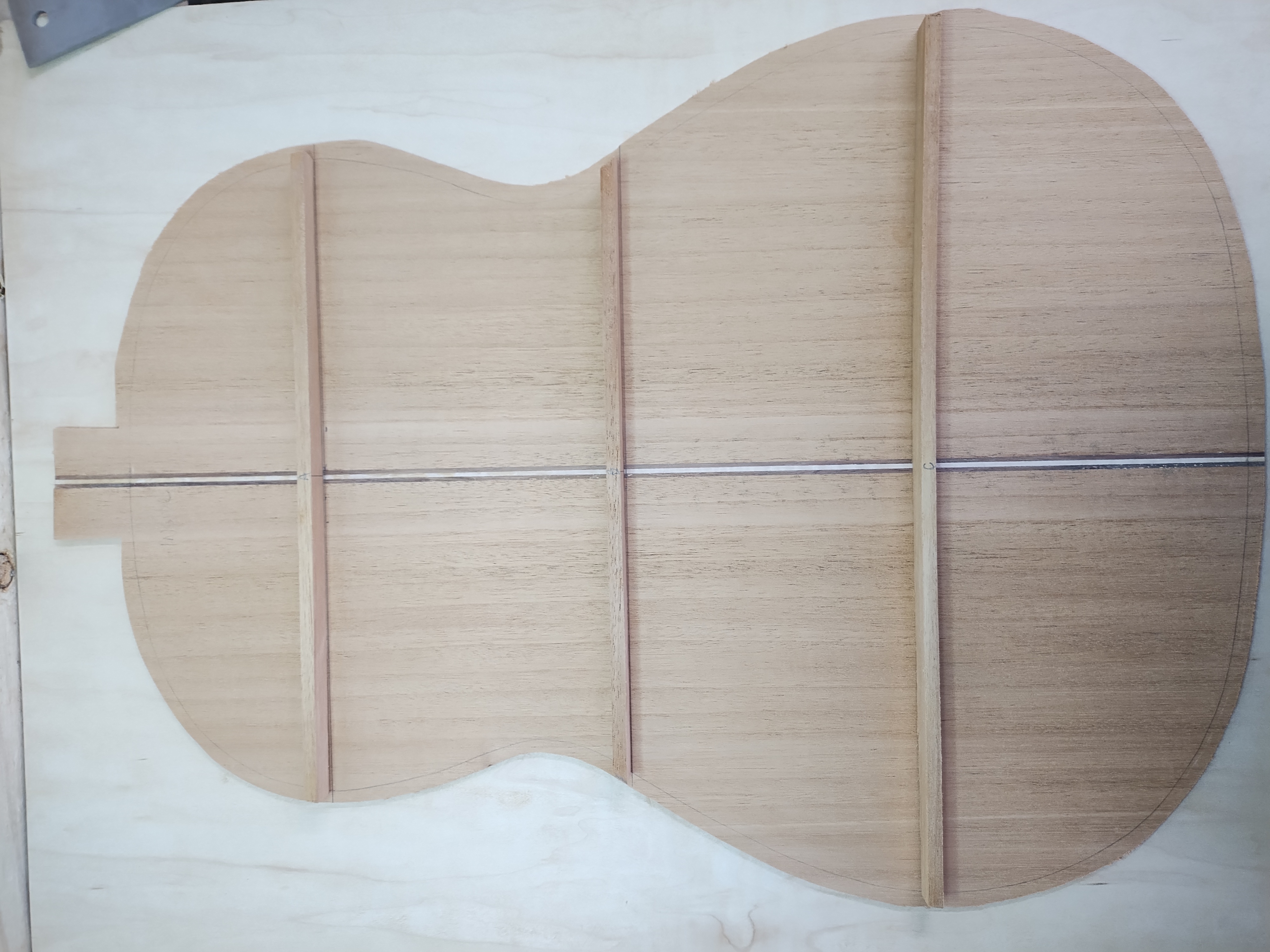 Classical guitar back braces ready for shaping