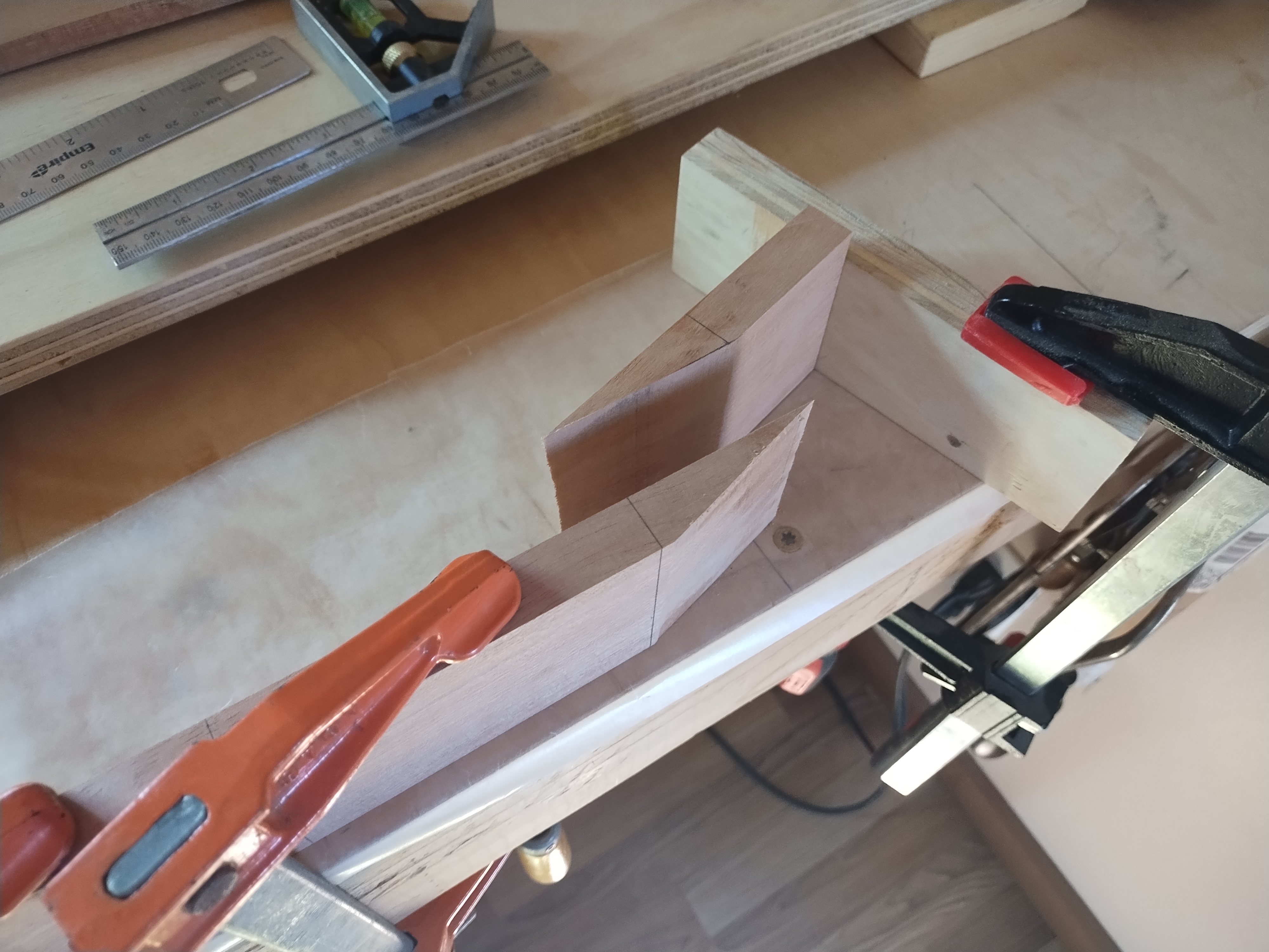 Ukulele neck blank with scarf joint for the headstock